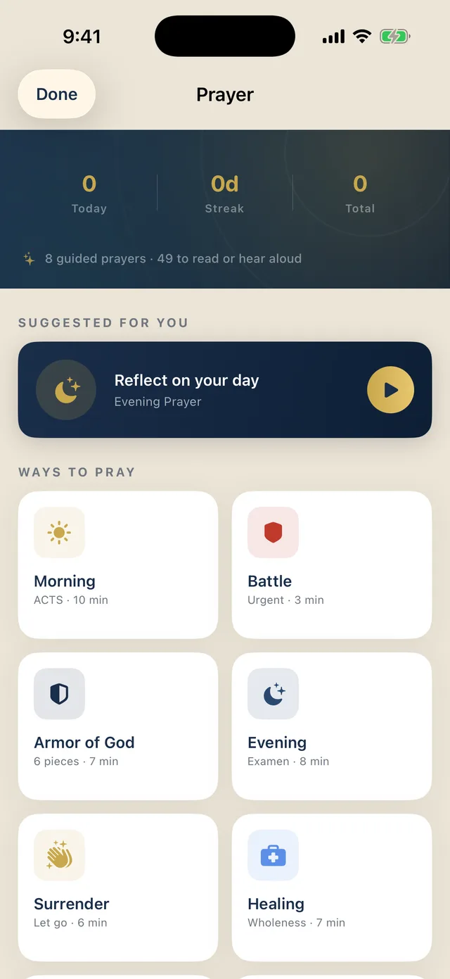 A prayer for every season